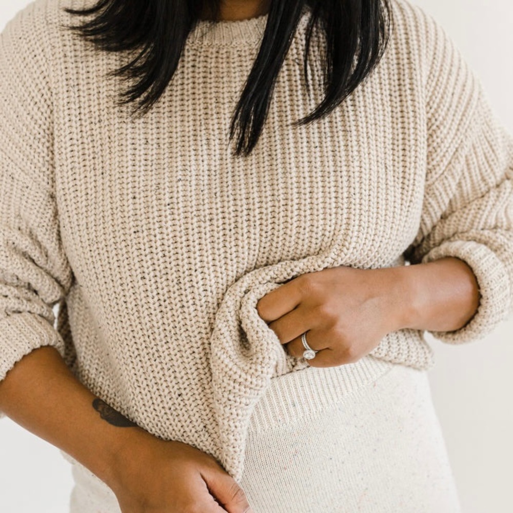 Oat & Co Women's Oat Fleck Chunky Sweater (Size M/L)